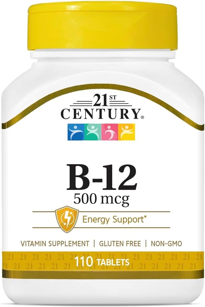 21st Century B-12 500 mcg Tablets, 110-conte (Pachet de 2)