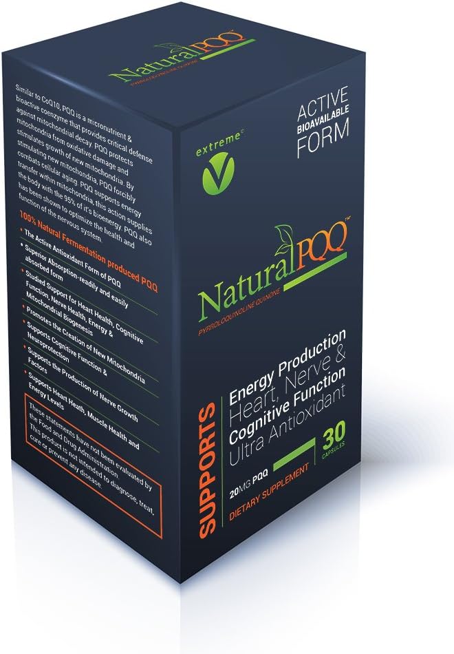 NaturalPQQ - Energie celulară pentru stilul de viață activ - 20mg PQQ, Biogeneză mitocondrială