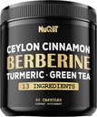Berberine Supliment. Adăugat Curcumina Turmeric, Ceai verde & mai mult - Suport Heart Health, Managementul corpului și sistemul imunitar - 90 capsule pentru 3 luni de aprovizionare