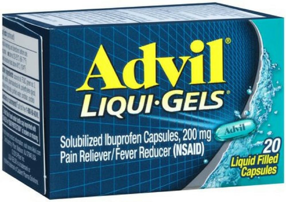 Advil Liqui-Gels 20 de ani Dimensiune 20 de ani Advil Ibuprofen Durere Relief Capsule lichide umplute 20ct