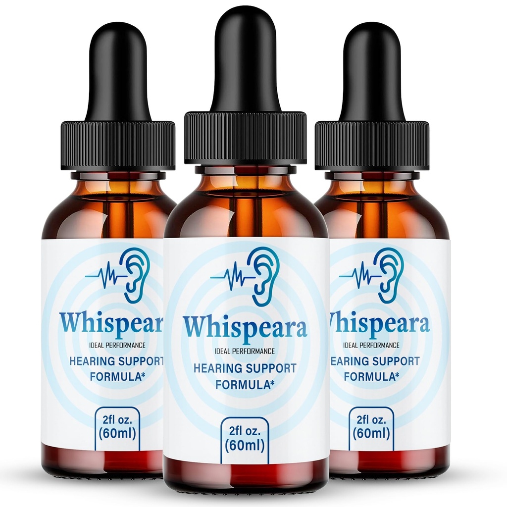 Whispeara Tinitus Relief pentru inelarea urechilor picături, inel clar Tinitus picături lichide, Putere maximă, Advanced Formula Audiere Supliment, Ureche de apel tinitus, Whispeara Recenzii (3 ambalaj)