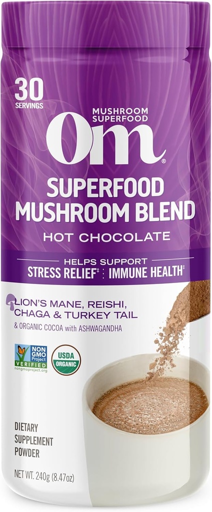 OM MUSHROOM SUPERFOOD Ciocolata fierbinte Blend 