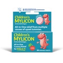MYLICON pentru copii Tummy Relief pentru copii, 24 Cherry tablete aromate masticabile