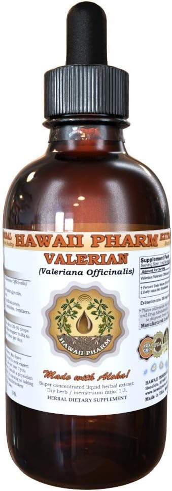 HawaiiPharm Valerian (Valeriana Oficinalis) Root Liquid Extract 2 fl.oz