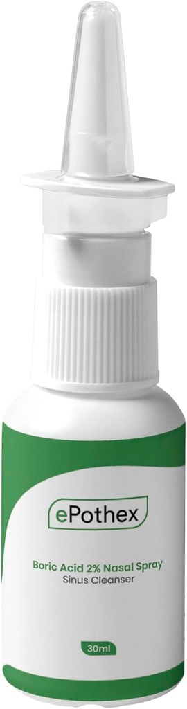 Acid boric 2% Spray nazal - Clears Airway Passages - Oferă sprijin pentru provocări sezoniere și cronice Sinus - 30ml