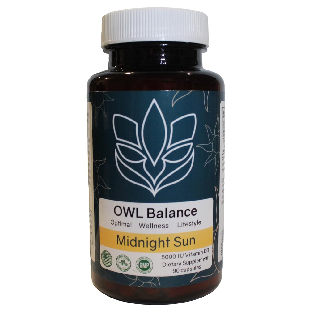 Midnight Sun D3, un supliment Premium Vitamina D3 conceput pentru a sprijini sănătatea dumneavoastră generală și Well-Being.