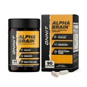 ONNIT Alpha Brain Nootropic Creier Supliment pentru Focus, Memorie, Claritate Mintala, Suport Cognitiv cu L-Theanină și vitamina B6, 90 Conte