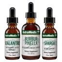 NutraMedix Detox Support Bundle - Sealantro (Chlorella, Cilantro Leaf & Pacific Cold-Water Red Seaweed), Sparga (Astragalus) & Burbur Pinella extracte pentru Cleansing & Detox Support - 3-Piece Set