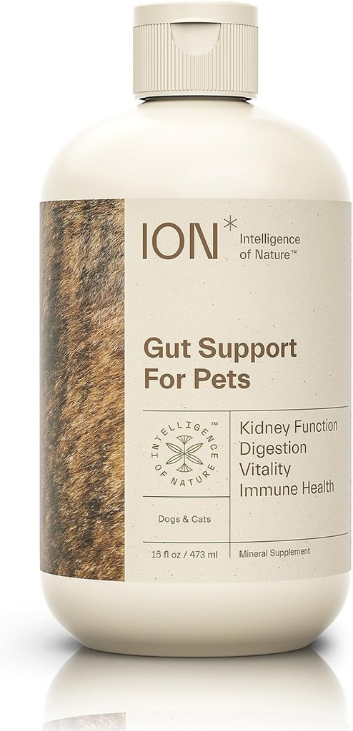 ION* Intelligence of Nature Gut Support for Pets - Probiotice lichide picături Alternative pentru câini și pisici, Digestive Health for Puppies, Skin & Hair Health - 16 fl oz (Pachetul de 1)
