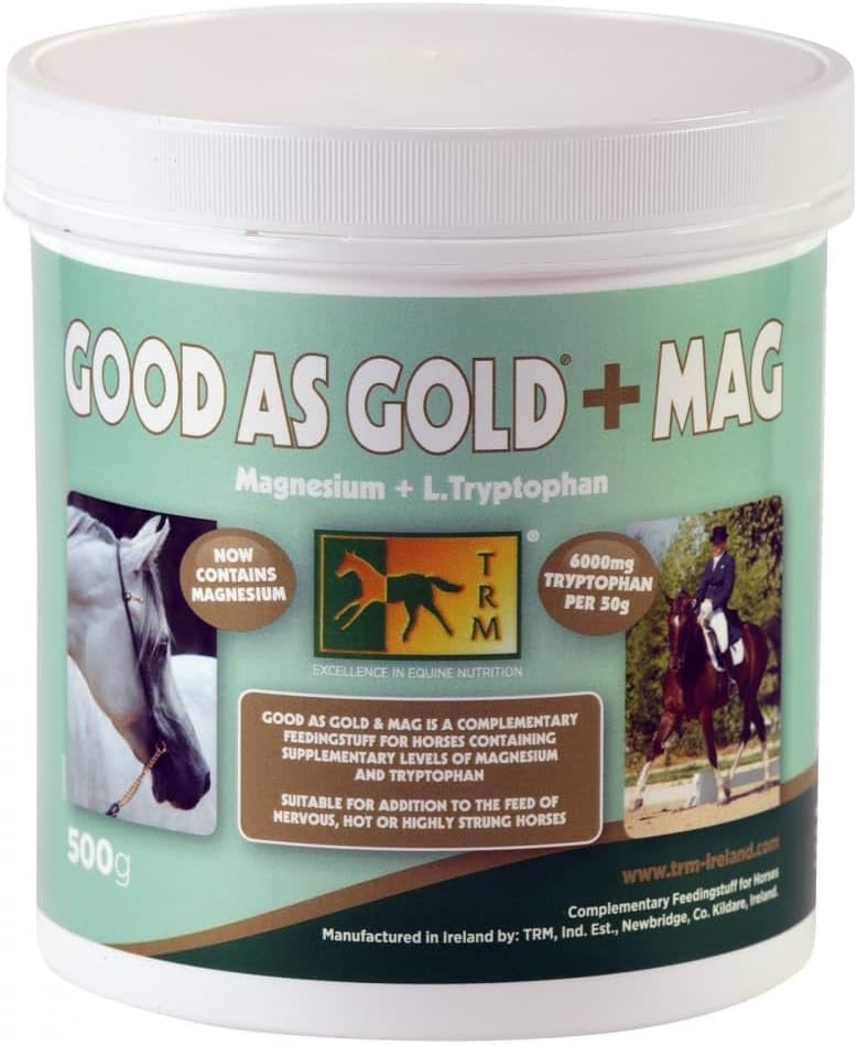 TRM Good as Gold + MAG Calmant Horse Supplement for Relaxation and Focus 