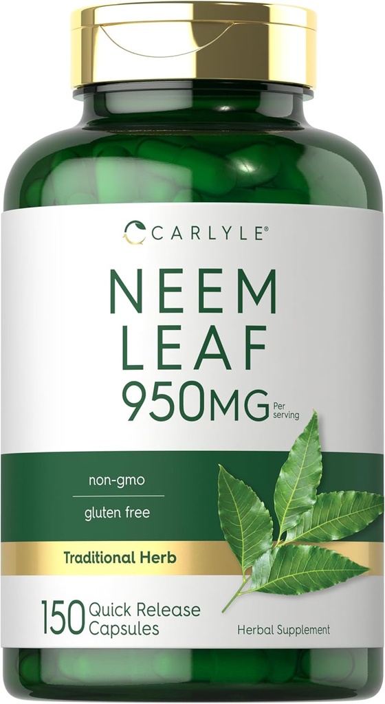 Carlyle Neem Powder Capsulele de Powder 150, non-GMO şi Gluten Formula Free 