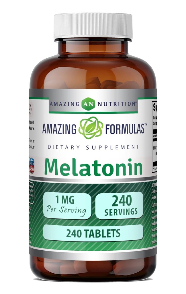 Formulari uimitoare Melatonina 1 Mg Tablete (Non OMG,Gluten Free) - Cea mai bună alegere de suplimentare natural somn ajutor 