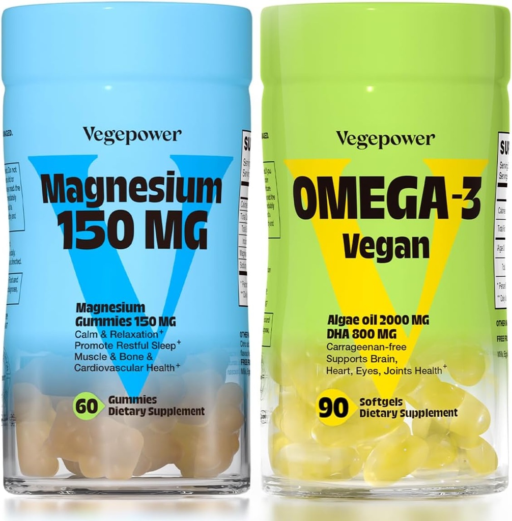 Omega-3 Vegan + Gume de magneziu 