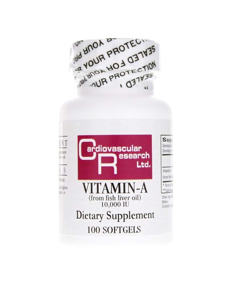 Cercetare cardiovasculară Vitamina-a 10000 Iu, White, 100 Conte