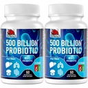 Probiotice pentru bărbaţi, 500 Miliarde CFU & 12 Mens Probiotic pentru Digestive Health + 4 Organic Prebiotic Fiber, pentru Digestive, Gut, Immune Health, Blooting, Gaz, Energie Suport, Perioada de valabilitate Stabil - 120 Capsule