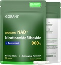 Gorani NAD+ Supliment 900MG, Nicotinamidă Ribozidă, Resveratrol lipozomal, Querbetin (1)