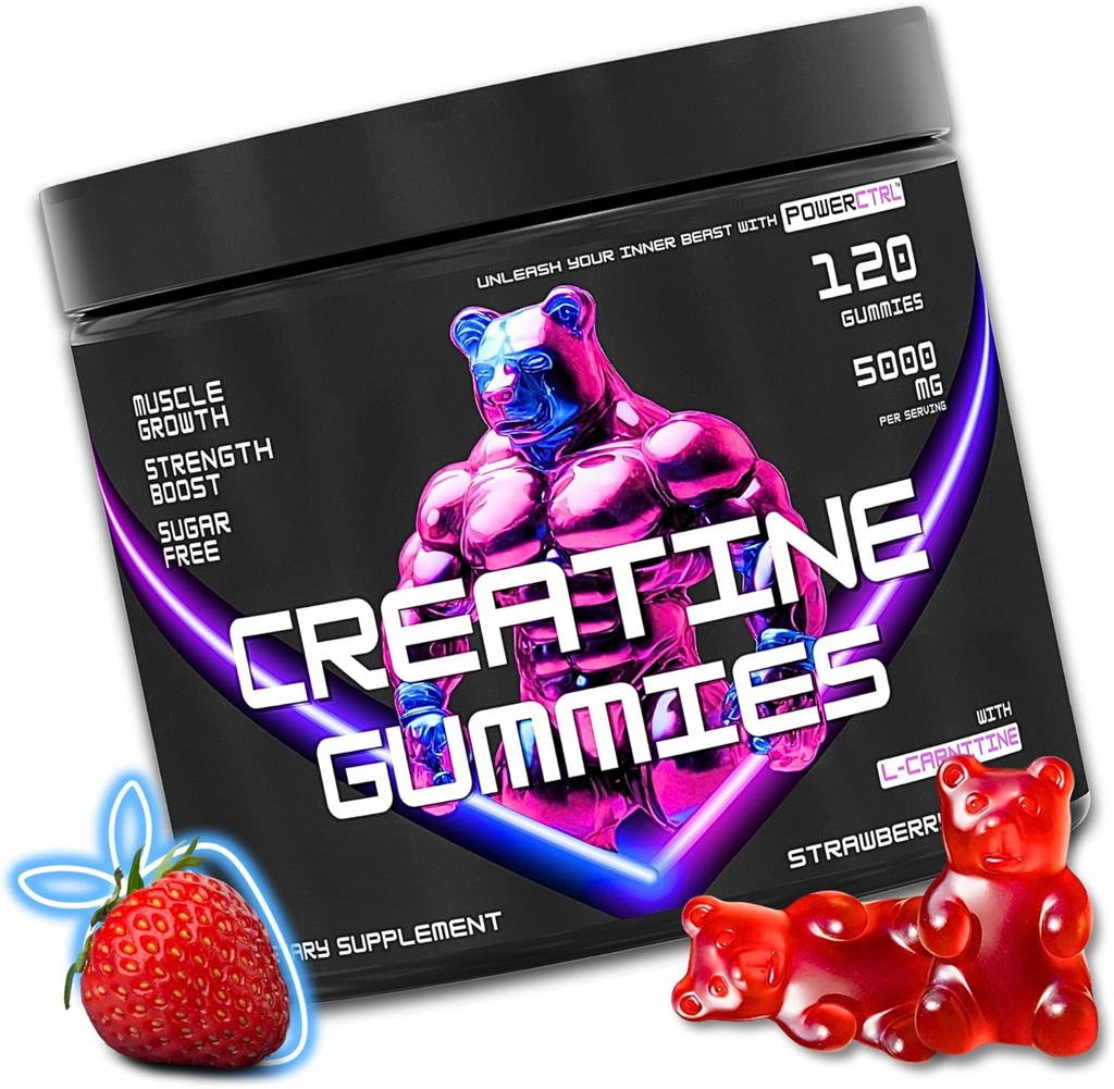 Creatin Gummies cu L-Carnitina pentru barbati si femei - 5g Creatina Monohidrat pe servire 