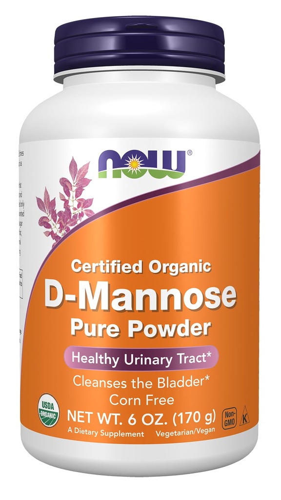 Now Foods D-Mannose Powder, 6 Ounces (Pachetul de 2)
