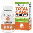 Probulin Total Care Probiotic Supliment, Daily Gut, Digestive, și Imun sănătate Probiotice Capsule pentru bărbați și femei, 20 Miliarde CFU, Vegan, 60 Conte Sticla