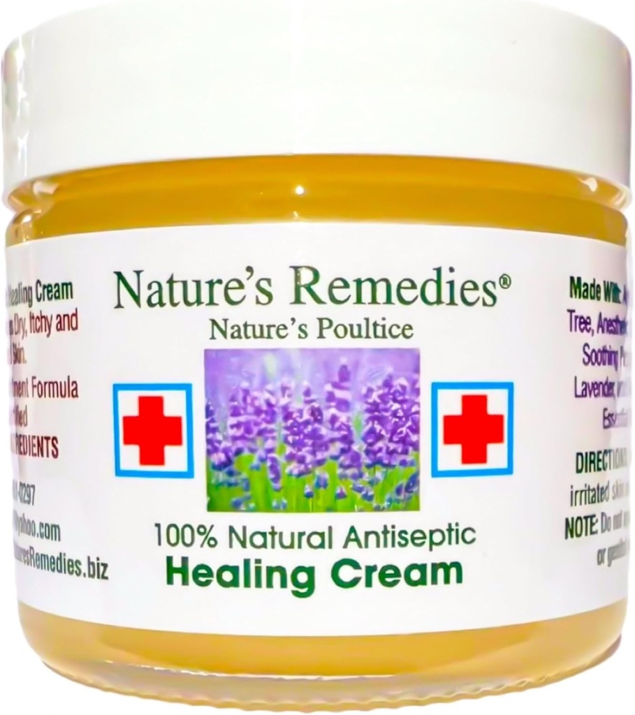 "100% Natural Antiseptic Vindecare Cream" Vindecări și Soothes infectat Piele, Bed Sores, Presiune Sores, Răni, Ulcer dureros, Mâncărime, Zgârieturi, Rășini, Tăieturi, Burns, Poison Ivy, Eczemă, Psoriazis 2 uncii