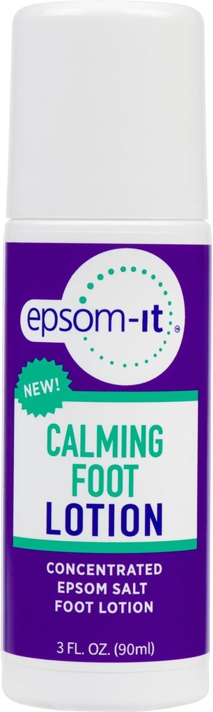 Loţiune de picior calmant EPSOM-IT - rola pe lotiune de magneziu sulfat pentru picioare obosite & glezna, Topical Epsom sare cu Uree, Souten Tough Skin şi tocuri crăpat, oferind confort pentru picioare şi picioare 3.0 oz