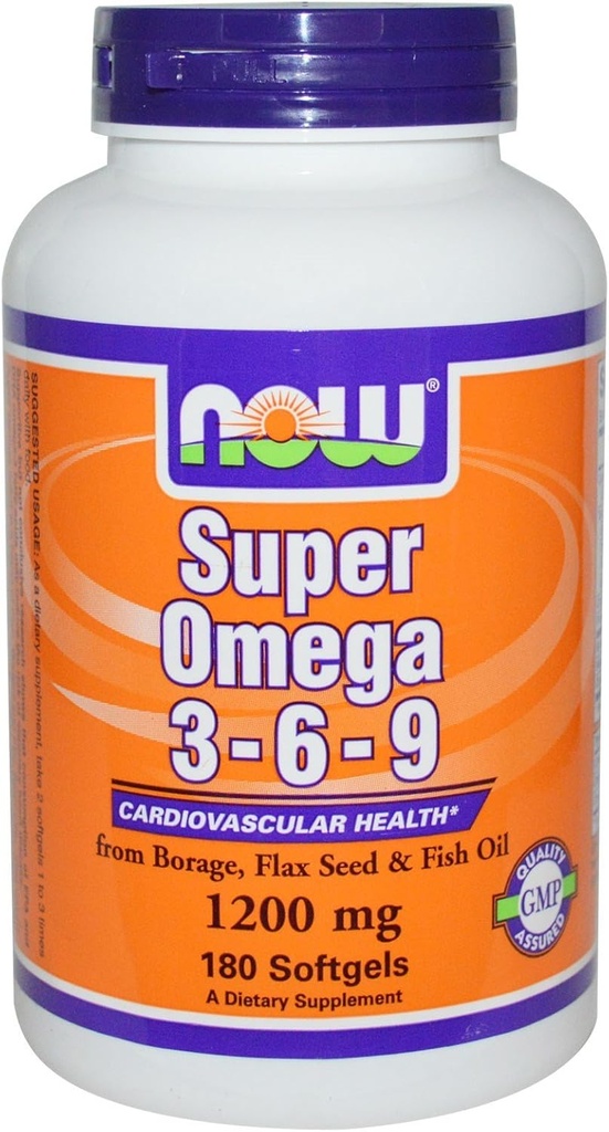 Super Omega 3-6-9 1200 mg 180 Softgels (Pachet de 2)