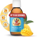 meu Spectrum Heroes supliment de ulei de pește pentru copii - Omega 3 pentru asistență neurală, inflamație și ajutor imunitar - EPA & DHA pentru creier și sănătatea ochilor - copii & adult supliment lichid - 5.07oz (150ml)