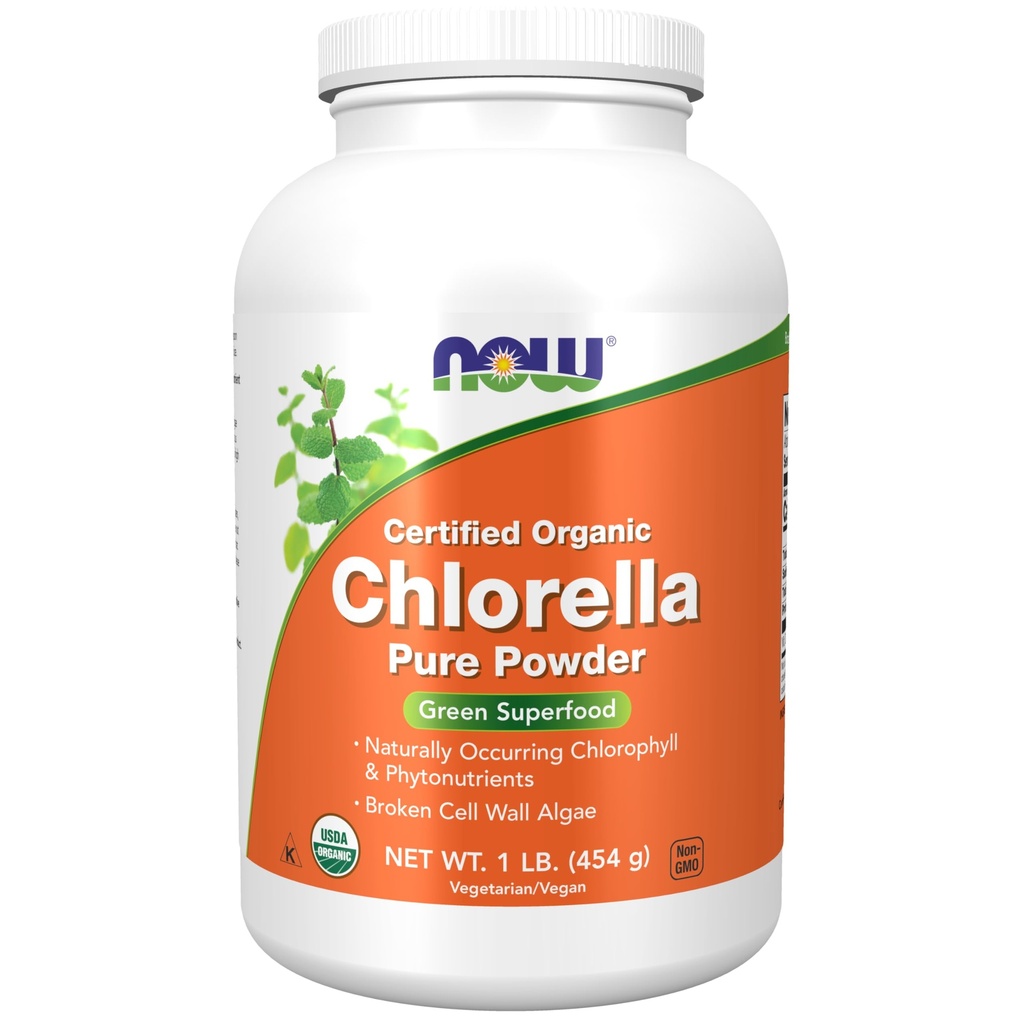 ACUM alimente Suplimente, Chlorella organică Pulbere cu clorofilă naturală, beta-caroten, carotenoizi amestecați, vitamina C, fier și proteine, 1- liră
