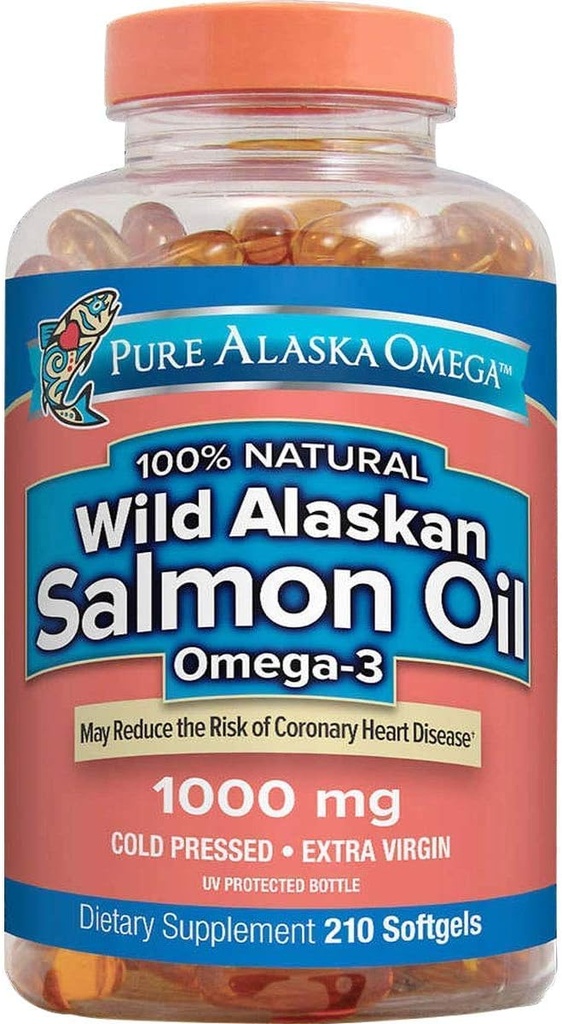 Omega-3 ulei de somon sălbatic din Alaska 1000mg 210 ct