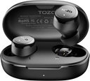 TOZO cască fără fir Construiește în Mic apeluri clare Ergonomic Light Greutate Bluetooth 5.3 în căștile urechii impermeabile Premium Stereo Muguri ureche sunet 30H Joaca timp cu 32 EQ-uri prin APP