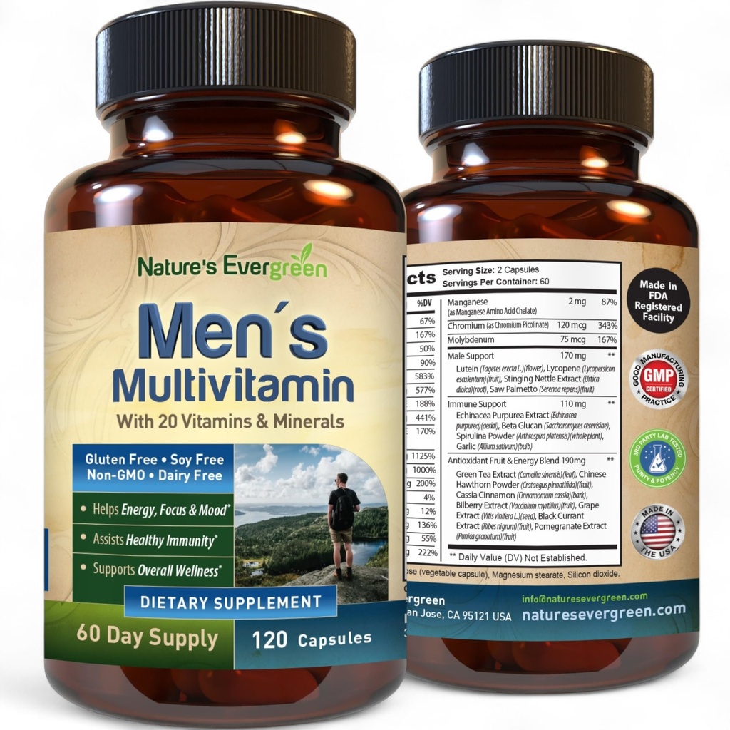 Cele mai bune multivitamine pentru barbati  120 Capsule