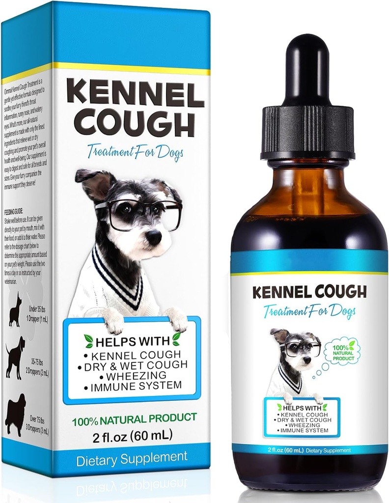 Kennel Tuse Tratamentul pentru câini, Kennel Tuse picături de plante - 2.02 Fl.oz / 60 ml