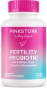 Roz Stork Fertility Support Probiotice pentru femei cu Ashwagandha pentru sănătatea vaginală, Concepție, pH echilibru, Hormon echilibru, și Flora Gut, Suplimente de fertilitate pentru femei, 30 capsule
