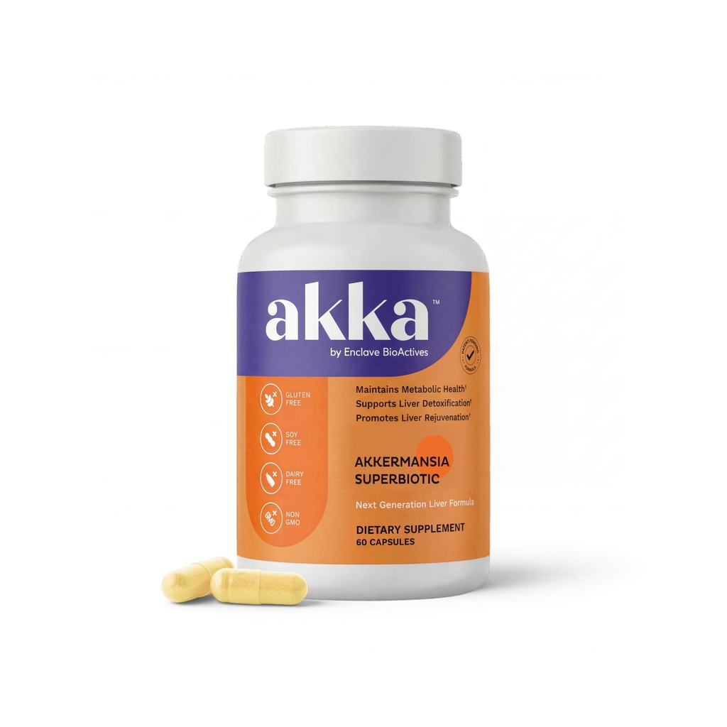AKKA Premium Liver Cleanse Detox & Reparatii Superbiotice: Detoxifiere Ficat, Regenerare, & Restaurare Suplimentul de suport hepatic cu Biodisponibil Pasteurized Akkermansia 