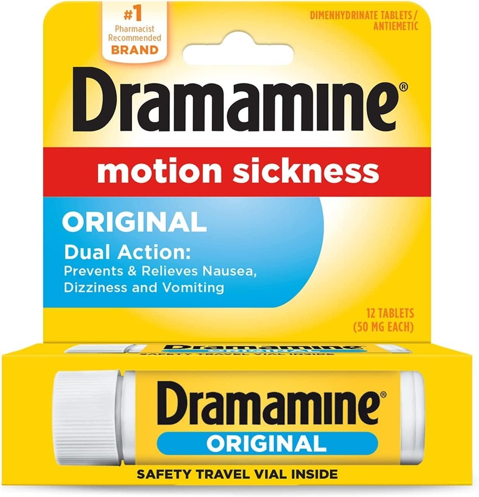Dramamina Formula originală - 12 ct, Pachet de 4