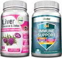 GreeNatr Comprehensive Immune and Ficat Support Blend - 7-in-1 Immune Supplement with Vitamin C, Vitamina D3, Zinc and Liver Cleanse Detox & Reparation Formula