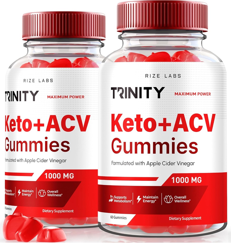 laboratoare de rigoare (Pachet de 2 Trinity Keto + ACV Gumies pentru pierderea in greutate avansata, Premium Keto Plus ACV Formula, All Natural Apple Cider Otegar Supliment, Gummy 500 mg Review (120 Gummes)