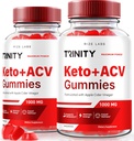 laboratoare de rigoare (Pachet de 2 Trinity Keto + ACV Gumies pentru pierderea in greutate avansata, Premium Keto Plus ACV Formula, All Natural Apple Cider Otegar Supliment, Gummy 500 mg Review (120 Gummes)