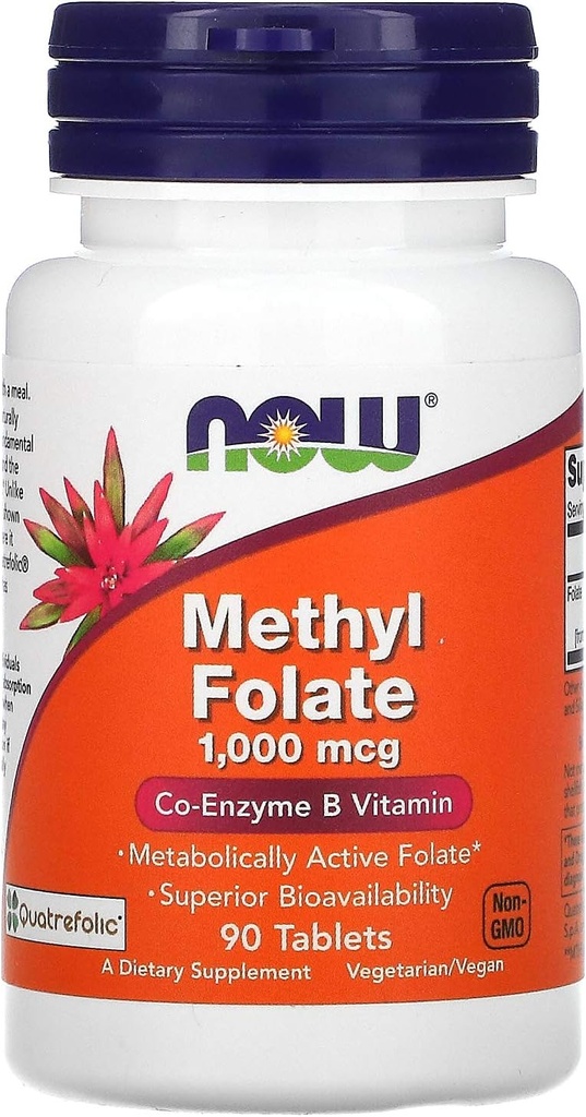 Alimente, Folat de metil, 1000 mcg, 90 comprimate