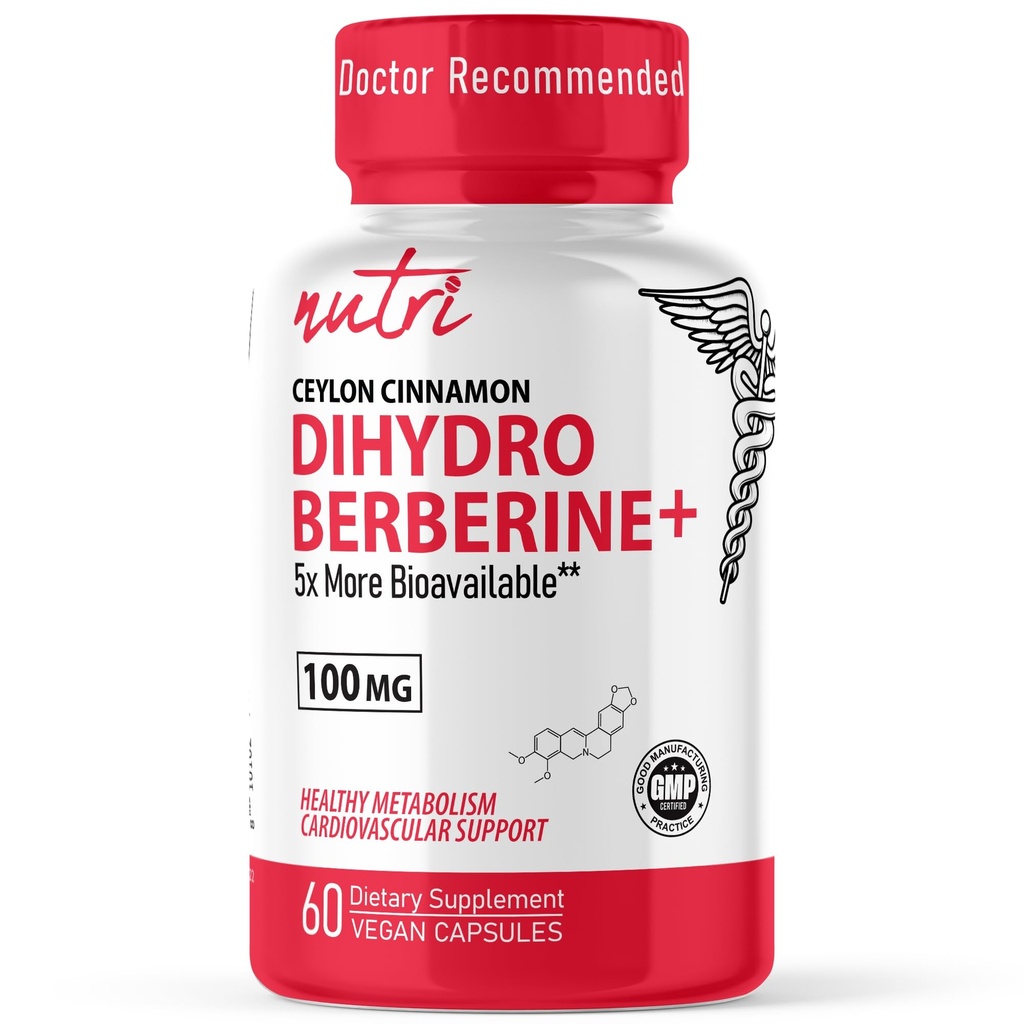 Fusions Natura's Dihidroberine Supliment 100mg 60 capsule - cu scorțișoară Ceylon - 5X mai eficient decât Berberine HCL regulat
