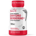 Fusions Natura's Dihidroberine Supliment 100mg 60 capsule - cu scorțișoară Ceylon - 5X mai eficient decât Berberine HCL regulat
