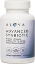 Alaya Naturals Advanced Synbiotic - Probiotic + Prebiotic - 14 Miliarde CFU Întârziat de eliberare Supliment Probiotic cu Prebiotice de la Sunfiber®, și L-glutamina pentru Integritatea Lining Gut - 60 Capsule