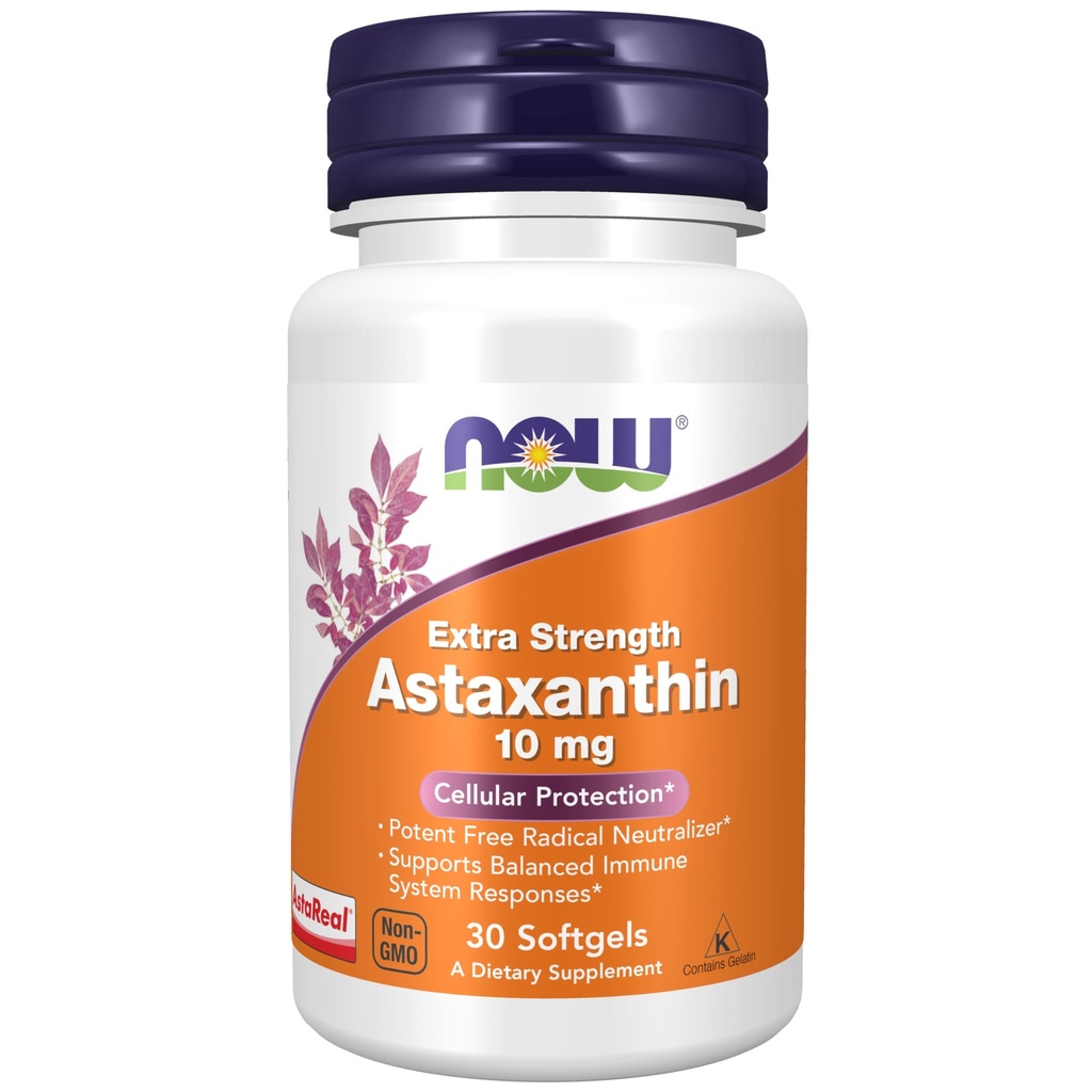 ACUM alimente Suplimente, Astaxantina 10mg, Extra Putere, derivate din non-GMO Haematococcus Pluvialis Microalgae și are în mod natural ocurență luteină, Canthaxantină și Beta-Caroten, 30 Softgels