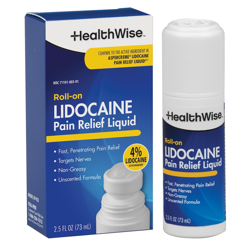 HealthWise 4% Lidocaină Roll-On 
