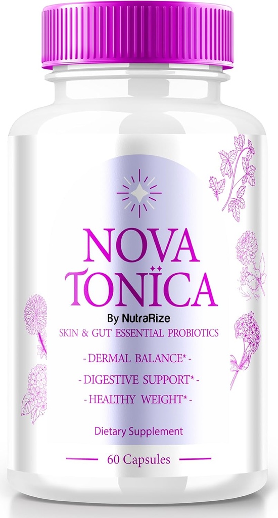 NovaTonica Capsules, Nova Tonica to Support Naturally Healthy and Glowing Skin, Extra Strong Supplement to Support Hydration, Skin-Enhancing Vitamin Pills, Nova Tonic Reviews (60 Capsules)