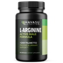 L-Arginina 500mg și Saw Palmetto 500mg - Oxid de azot și suplimente de sănătate prostate pentru bărbați - 60 Conte - Suport de anduranță și funcții de tract urinar - 1 lună de aprovizionare - Capsule Vegan, non-GMO