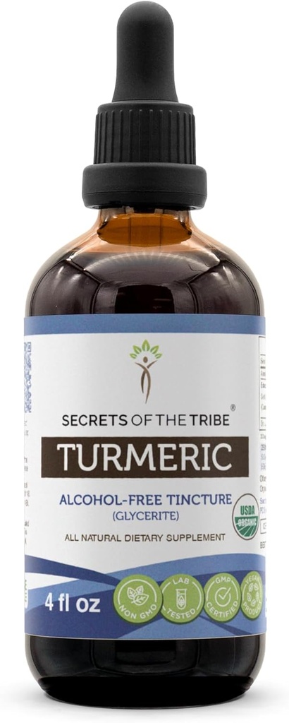 Extract organic de tinctură organică USDA, turmeric (Curcuma Longa)