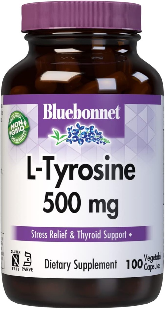 Bluebonnet Ltyrosine 500 Mg Vitamine capsule, 100 Conte