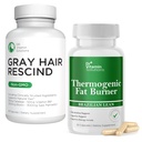 DR VITAMIN SOLUŢII Păr gri Rescind şi termogenic Fat Burner Bundle - 60 Capace fiecare