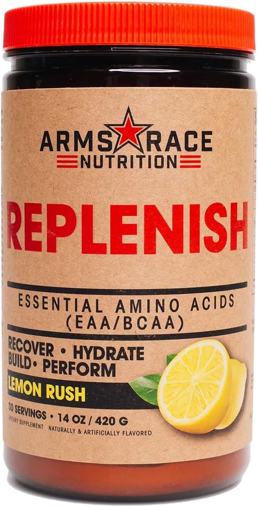 Arms Race Nutrition Replenish Essential Aminoacids (EAA/BCAA) 30 Servings (Lemon Rush)